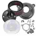 170-0097 S Cycle Dished Bobber Cover Stealth Air Cleaner For 08-up Harley Twin Cam