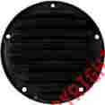 1107-0298 99-14 Roland Sands Design Black Ops Nostalgia Finned Derby Cover 5 Hole Harley Rsd
