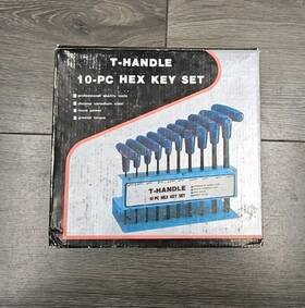 N-13-0030 Aftermarket 10pc Metric Long T-handle Hex Key Wrench Set - 2mm To 10mm