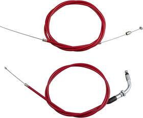 Amavoler 700433710582 47 Inch Gas Throttle Cable And 59 Clutch Line Aftermarket Red