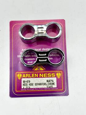 08-070 Arlen Ness Chrome Hose Separators Qty2 Nos