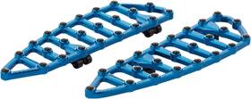 1621-1014 Arlen Ness Mx Billet Floorboards Blue Driver Harley-davidson Softail