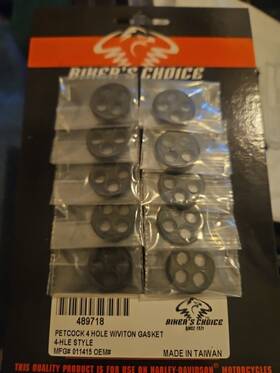 Tr489718 Bikers Choice New Petcock 4 Hole Wviton Gasket 4-hle Style