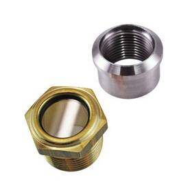 12ga Billet Proof Designs Sight Gls Stl Brass Inch Glass Fuel Gauge With 3/4 Steel Stepped F