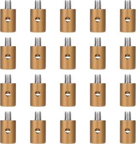 681427 Bruislard 20 Pack Solderless Cable Nipples Universal Cables Nipple Motorcycle Gold