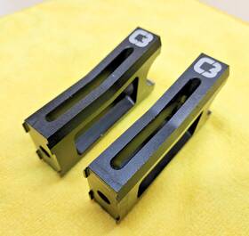 Caba1244blk C3 Powersports Snowbike Snow Bike Mx Bar Riser Risers Tall 2 1/2 Inch
