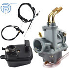 82404 Carburetor And Throttle Air Filter Box Cable Fit For 1981-2016 Yamaha Qt50 Pw50