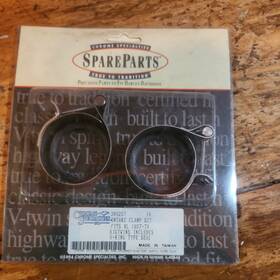 380257 Chrome Specialties Intake Manifold Clamp Set For Harley Davidson By