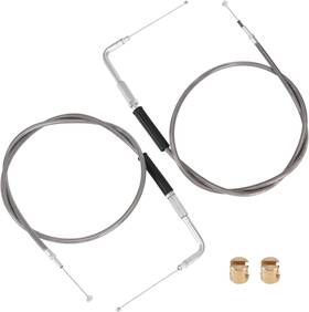 110cm-43 Creative.c 110cm 43 Inch Stainless Steel Throttle And Idle Cable Kit Compatible With Harley