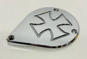 Daniel Boone Ss-cv-ic1 S&s Teardrop Chrome Maltese Iron Cross Air Cleaner Cover Insert Harley Usa