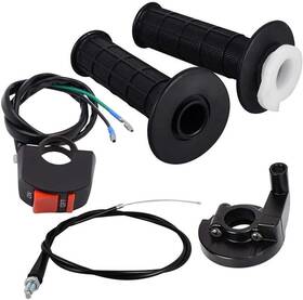 Dfuerdivn 721821368161 7/8 Inch 22mm Twist Throttle Accelerator Handle Grips And Cable 51 Set Black