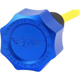Fdp01-tcsm-b Figurati Designs Performance Oil Dipstick - Knurled Blue Motorcycle Street Bike