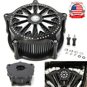 Mpphl006019-bk-1f For Harley Road Street Electra Glide Dyna Fls Cnc Air Cleaner Intake Filter Kit