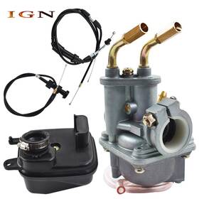 Ign337464 Genrics Fit For Yamaha Y Zinger Pw 50 Carburetor Air Filter And Throttle Choke Cable Carb