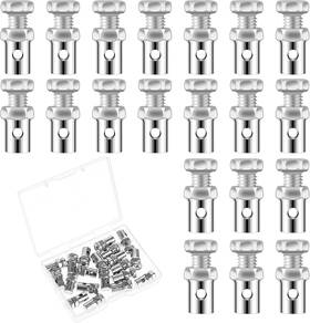 588487-sallzz-k Giantree 20pcs Universal 1/8 Inch Throttle Brake Cable Ends Go Kart Silver