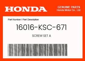 16016-ksc-671 Honda Genuine Screw Set A -