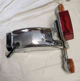 2199802 Honda 1980-1982 Cb650c Custom Rear Fender With Tail Light And Turn Signals