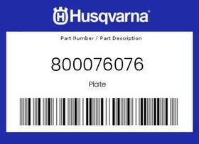 800076076 Husqvarna New Genuine Oem Plate -