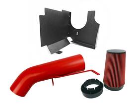 Hzcai042-red Hz Motorsport Cold Air Intake Heat Shield For 99-06 Gmc Chevy V8 4.8l 5.3l 6.0l Wrinkle Red
