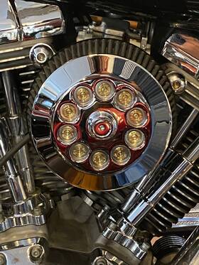 Jtcustom05 Jts Cycles Genuine .300 Caliber Bullets Chrome Air Cleaner Cover Harley Fxr Xl