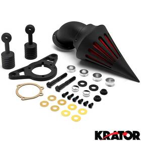 Krator 698056480060 Black Spike Air Cleaner Carb Cover Intake Filter Fits Harley Softail Cross Bones
