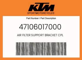 Ktm 47106017000 Genuine Air Filter Support Bracket Cpl -