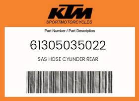 Ktm 61305035022 Genuine Sas Hose Cylinder Rear -
