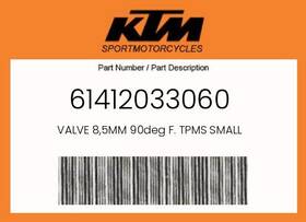 61412033060 Ktm Genuine Valve 8 5mm 90deg F. Tpms Small -
