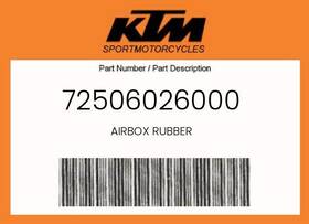 Ktm 72506026000 Genuine Airbox Rubber -