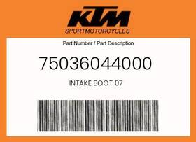 75036044000 Ktm Genuine Intake Boot 07 -