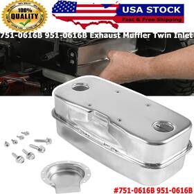 751-0616b Ky-auto Kyqp1861 Exhaust Muffler Twin Inlet 951-0616b For Cub Cadet Lt1018 Rzt50 Rzt54