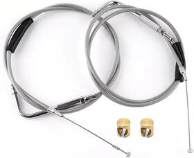 56579-02a Ldcre 56579 5657902 42 Inch Stainless Steel Throttle And Idle Cable Set Fit For Silver