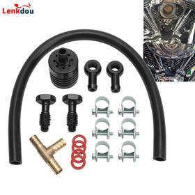 Lenkdou 09001-0019b-fma Black Crankcase Breather Kit For Harley 1999-2017 Big Twin Sportster 91-22 Dyna