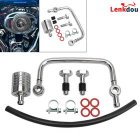 09001-0021c-fma Lenkdou Crankcase Breather Kit For Harley Dyna Softail Touring Road Glide 93-17 Big Twin