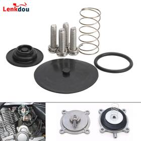 12004-0028b-fma Lenkdou Fuel Gas Valve Petcock Diaphragm Cover Set For Harley Big Twin Touring 1994-2001
