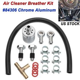 Mp09-001-0019c-le Lenkdou 84306 Air Cleaner Breather Set Chrome For Harley Sportster Xl883 1200 1991-2022