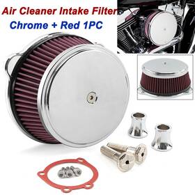 Mp09-007-0032crle Lenkdou Red Aluminum Air Cleaner Intake Filter For Harley Sportster Xl883 1200 72 48
