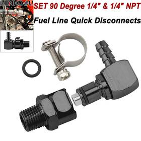 Mp12-004-0001b-almt Lenkdou 1/4 Inch Npt Fuel Line Quick Disconnect Coupling Spun Aluminum Gas Tank Outlet