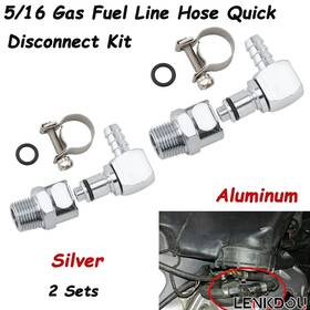 Mp12-004-0002s-b-txx2dt Lenkdou Gas Tank Fuel Line Hose Quick Release Disconnect Coupling 5/16 Inch Kit For Harley