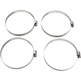 114-6444 Moose Stainless Steel Hose Clamps - 58-83mm / 4 Pack