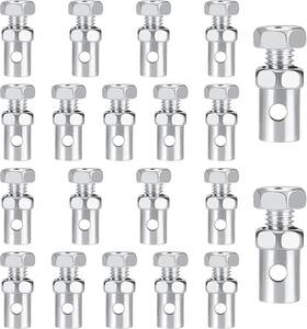 580193 Mozeat Lens 20 Pcs Universal Clutch Brake Throttle Cable Ends Stops 1/8 Inch Silver