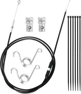 1024063 Nqeuepn 75in Go Kart Throttle Cable Kit Brake With Spring Silver Black