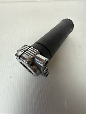 Bb-vt1 Old Vtwinmfg Vintage Chrome 1 Inch Dual Cable Throttle Assembly With Sleeve Harley Chopper Bobber