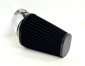 Outlaw Af-2010 Chrome Cone Air Filter 90 Elbow Cleaner Cover Harley - No Mount