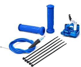 Pucky 789458864449 New 7/8ftft 22mm Thumb Throttle Cable Accelerator Handle Assembly Blue