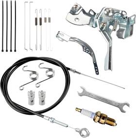 Jqm-1 Retepif Throttle Linkage Assembly Kit And71 Inch Go Kart Cable For Black