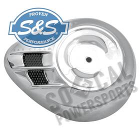 170-0118 S&s Cycle Stealth Air Cleaner Cover - Stream Chrome