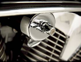 55-301 Show Chrome Fuel Valve Cover - Honda