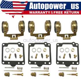Y005 Soillar 3-fl 3 X Fit Yamaha 1978-79 Xs750 Xs 750 Carburetor Carb Rebuild Repair Kit And Floats