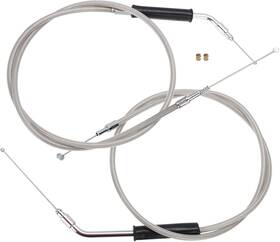 Cable-221221 Tigersgate 36 Inch Stainless Steel Braided Extended Throttle 2007-2013 Chrome